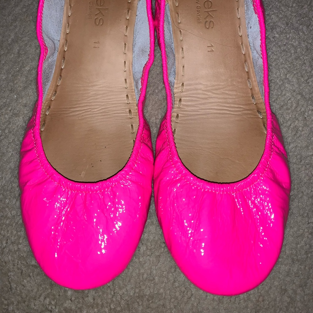 Pop Pink Tieks, size 11, this years release